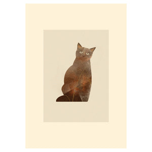 A16  FELINE (10 x 8 INCH PICTURE CARD) (plus an extra card and free UK delivery). - STUDIO CONTEMPORARY