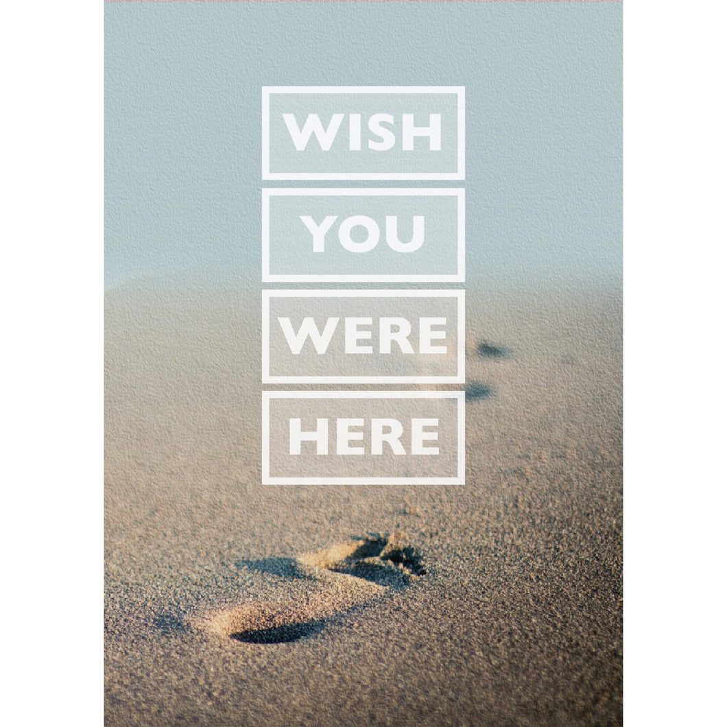 CARD TA41.  (WISH YOU WERE HERE) - PACK OF SIX (INCLUDING : VAT). - STUDIO CONTEMPORARY