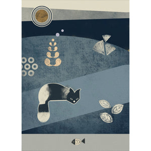 CARD TA50.  (MOONLIGHT REFLECTION TWO) - PACK OF SIX (INCLUDING : VAT). - STUDIO CONTEMPORARY