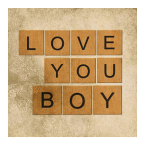 CARD TS18.  (LOVE YOU BOY) - PACK OF SIX (INCLUDING : VAT). - STUDIO CONTEMPORARY