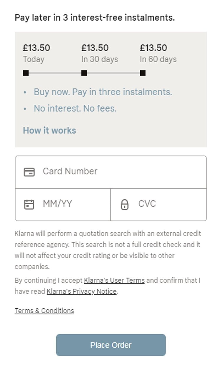 BUYING ON CREDIT (EQUAL SPREAD PAYMENTS). - STUDIO CONTEMPORARY